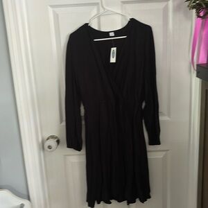 Old Navy Black V Neck dress